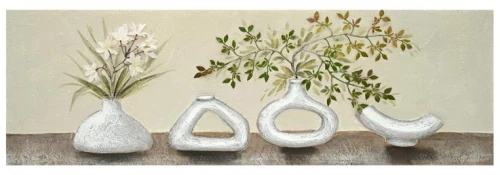 Πίνακας σε καμβά 3D Vase II Inart 150x3x50εκ 150x3x50 εκ.