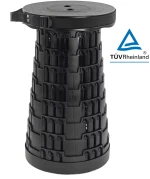 POWERTECH πτυσσόμενο καρεκλάκι HUH-0230  αντοχή έως 250kg  25.5x45cm  μαύρο
