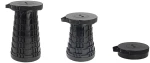 POWERTECH πτυσσόμενο καρεκλάκι HUH-0230  αντοχή έως 250kg  25.5x45cm  μαύρο