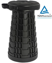 POWERTECH πτυσσόμενο καρεκλάκι HUH-0235 με μαξιλάρι  αντοχή έως 250kg  25.5x45cm  μαύρο