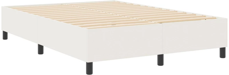 vidaXL Κρεβάτι Box Spring Κρεμ 140x200 εκ από ύφασμα καπιτονέ