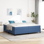vidaXL Κρεβάτι Box Spring Μπλε 200x200 εκ Από Βελούδινο Ύφασμα