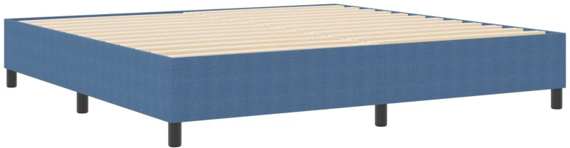 vidaXL Κρεβάτι Box Spring Μπλε 200x200 εκ Από Βελούδινο Ύφασμα