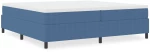 vidaXL Κρεβάτι Box Spring Μπλε 200x200 εκ Από Βελούδινο Ύφασμα