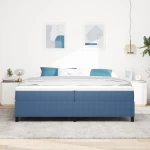 vidaXL Κρεβάτι Box Spring Μπλε 200x200 εκ Από Βελούδινο Ύφασμα