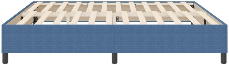 vidaXL Κρεβάτι Box Spring Μπλε 200x200 εκ Από Βελούδινο Ύφασμα
