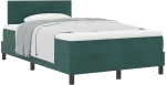 vidaXL Κρεβάτι Box Spring με Στρώμα Σκούρο Πράσινο 120x200 εκ. Βελούδο