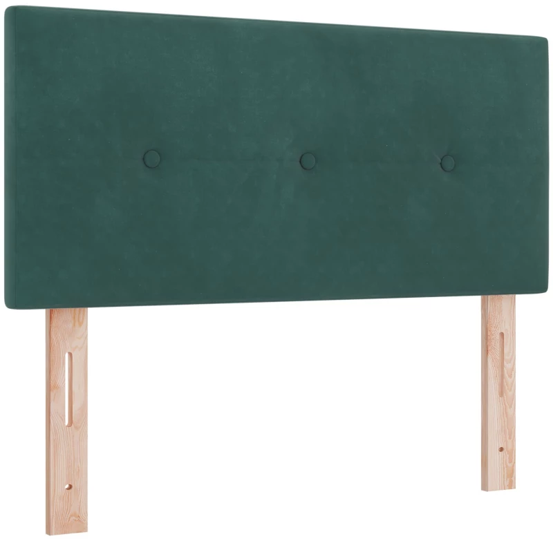 vidaXL Κρεβάτι Box Spring με Στρώμα Σκούρο Πράσινο 120x200 εκ. Βελούδο
