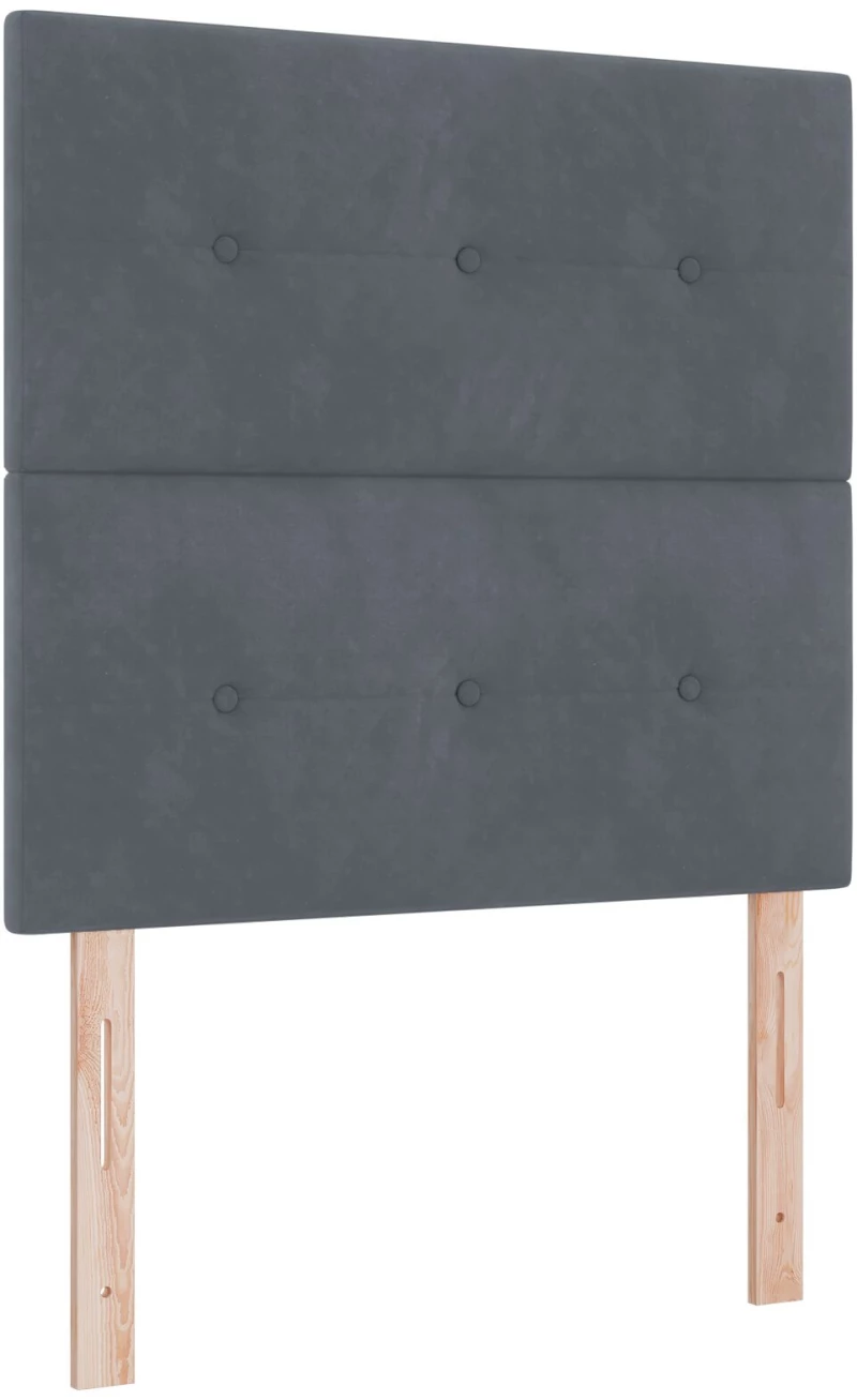 VidaXL Κρεβάτι Box Spring με Στρώμα Σκοτεινό Γκρι 90x200 εκ. Βελούδο