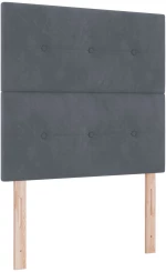 VidaXL Κρεβάτι Box Spring με Στρώμα Σκοτεινό Γκρι 90x200 εκ. Βελούδο
