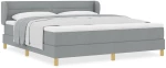 Κρεβάτι Box Spring VidaXL με Στρώμα σε Ανοιχτό Γκρι 180x200 εκ. Ύφασμα