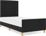 vidaXL Κρεβάτι Μαύρο 100x200 εκ. Υφασμάτινο