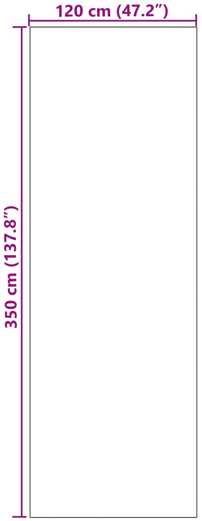 vidaXL Πατάκι πόρτας Πλενόμενο Μπλε 120x350 εκ