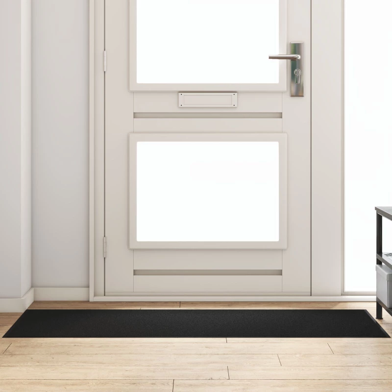 vidaXL Μαύρο Ορθογώνιο Πατάκι Πόρτας 60x180 εκ