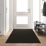 vidaXL Πατάκι Πόρτας Ορθογώνιο Μαύρο 120x350 εκ