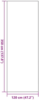 vidaXL Πατάκι Πόρτας Ορθογώνιο Μαύρο 120x350 εκ