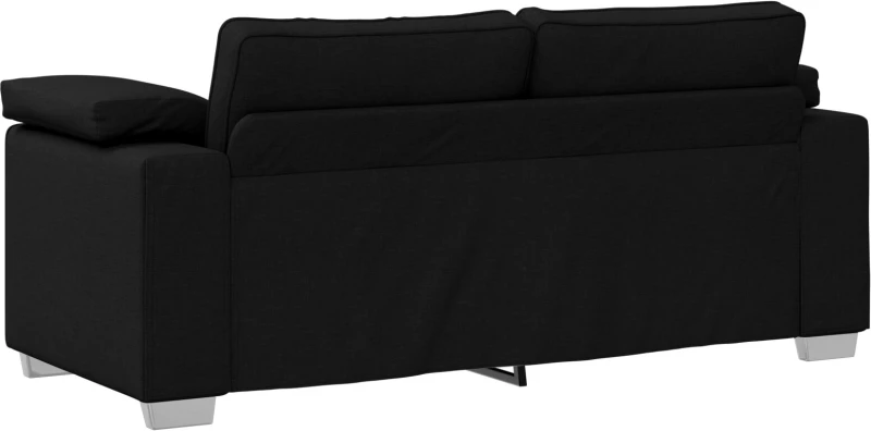 vidaXL Μαύρος Καναπές Loveseat 140 εκ Υφασμάτινος