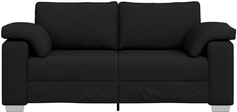 vidaXL Μαύρος Καναπές Loveseat 140 εκ Υφασμάτινος