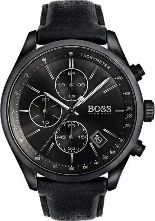 BOSS Grand Prix Black Leather Chronograph 1513474