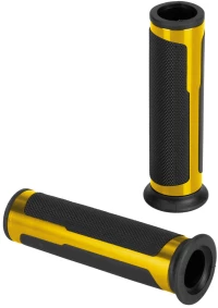 ΧΕΡΟΥΛΙΑ MOTO STYLE GRIP ΜΑΥΡΟ/ΧΡΥΣΟ ΧΡΩΜΑ 22mm+25mm 12cm LAMPA - 2 τεμ.