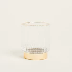 ΚΗΡΟΠΗΓΙΟ ΔΙΑΦΑΝΟ / ΧΡΥΣΟ Ø7×8,2cm   Beauty Home