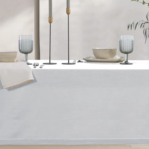 Τραπεζομάντηλο Steady White Nef-Nef Homeware 150Χ300 100% Βαμβάκι