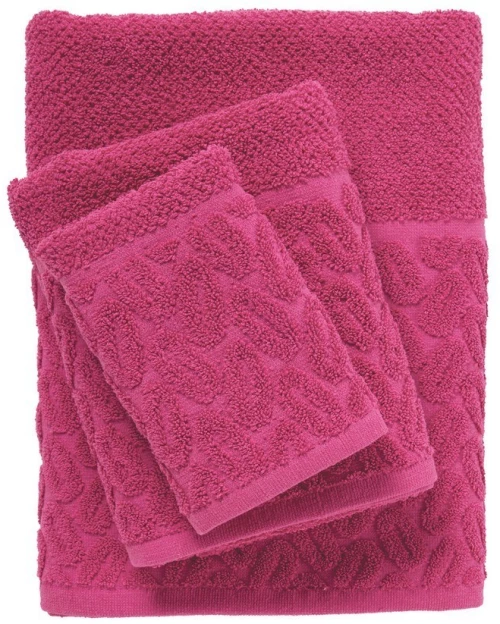 Πετσέτες Best 0786 (Σετ 3τμχ) Fuchsia Das Home Σετ Πετσέτες 70x140cm Βαμβάκι-Πολυέστερ