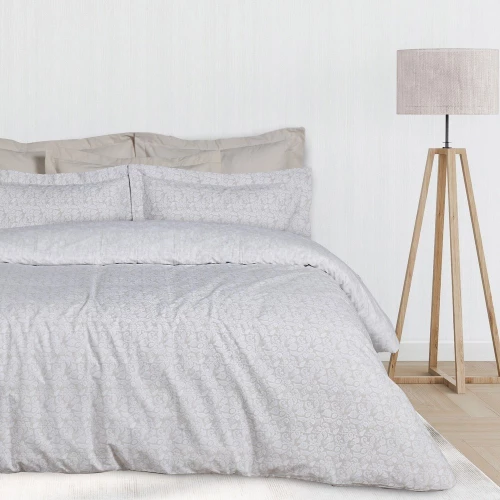 Σεντόνια Happy 9678 (Σετ 3τμχ) Taupe-White Das Home Μονό 170x260cm 100% Βαμβάκι