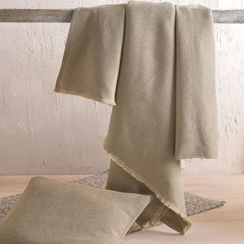 Ριχτάρι Raven Brown Ρυθμός Τριθέσιο 180x280cm Βαμβάκι-Πολυέστερ