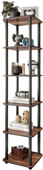 Ραφιέρα Δαπέδου 282PTR1132 34x34x175cm Walnut