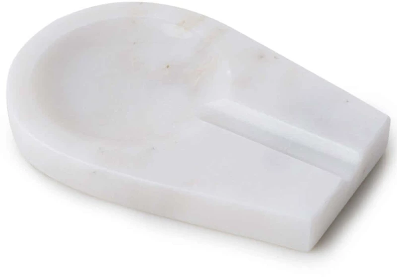 Βάση Κουτάλας Marble 131ARD1701 18x12,5x2cm White Hermia Μάρμαρο