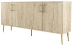 Μπουφές Kiev 845HCT5602 180x35x78cm Travertine Beige Μοριοσανίδα, Μελαμίνη