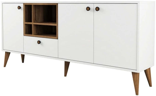 Μπουφές Napoli 845HCT5337 180x35x81cm White Πλαστικό,Μοριοσανίδα