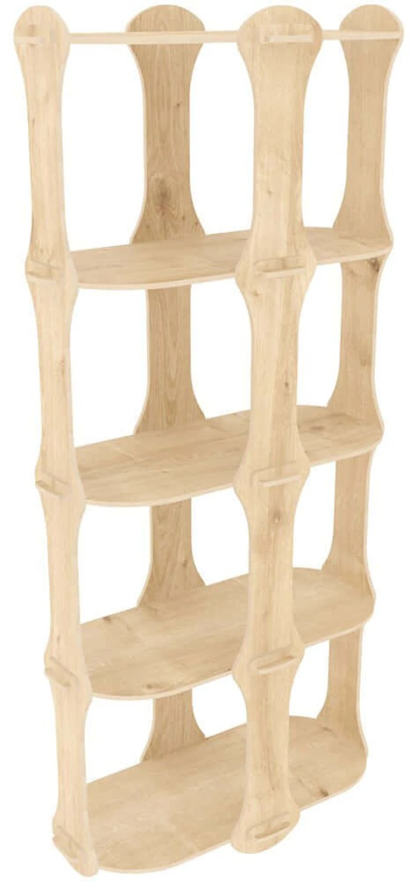 Ραφιέρα Δαπέδου Ayzi 875ZNA4508 57,6x27x137,5cm Oak