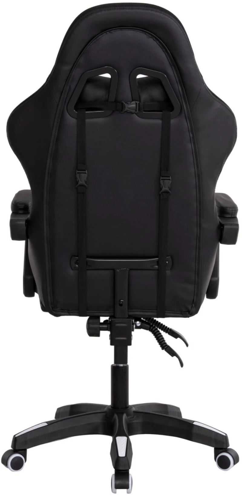 ΠΟΛΥΘΡΟΝΑ GAMING DARREN  ΜΑΥΡΟ-ΛΕΥΚΟ PVC & NYLON 51x49x125Υεκ.