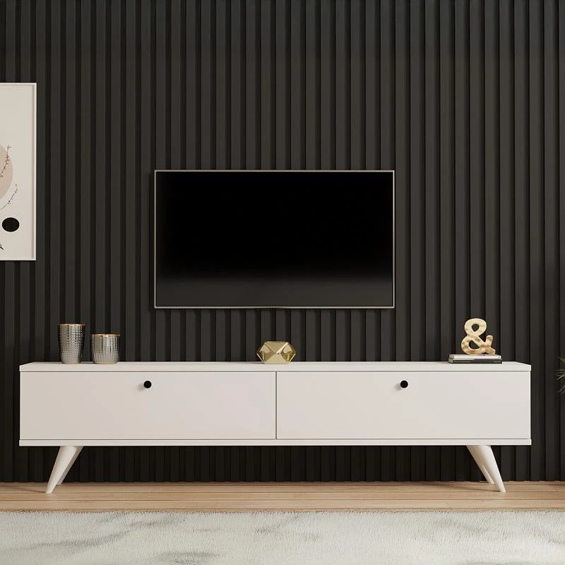 Έπιπλο τηλεόρασης Jate λευκό 160x25x40 εκ. 160x25x40 εκ.
