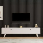 Έπιπλο τηλεόρασης Jate λευκό 160x25x40 εκ. 160x25x40 εκ.