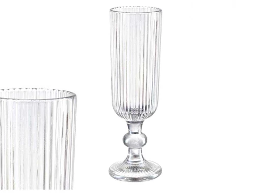Ποτήρι σαμπάνιας γυάλινο διάφανο 160ml/5,5x18,4cm