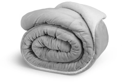 Πολυτελής Κουβέρτα Διπλής Όψης Sherpa  240 x 200 cm Ανοιχτό Γκρι 8720604888348 SleepMed