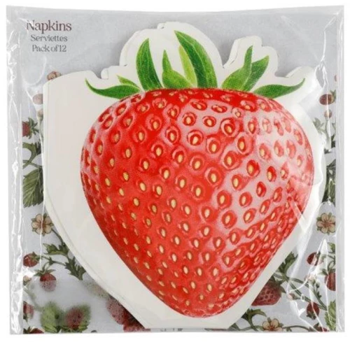 xαρτοπετσέτες Φράουλα/set 12pcs 33X33cm