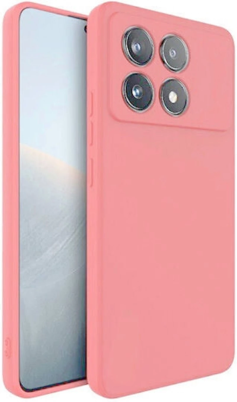 Θήκη TPU Σιλικόνης με Υφασμάτινη Επένδυση για Xiaomi Poco X6 Pro - Ροζ