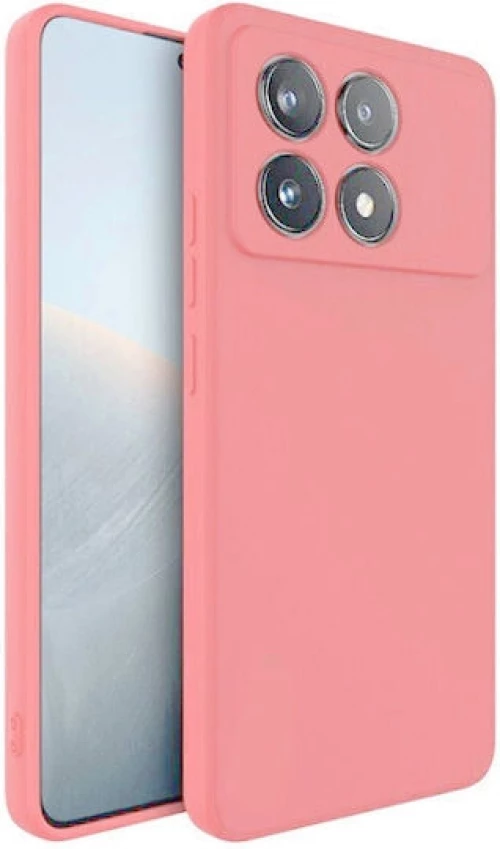 Θήκη TPU Σιλικόνης με Υφασμάτινη Επένδυση για Xiaomi Poco X6 Pro - Ροζ