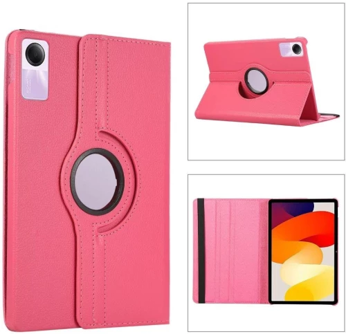 Περιστρεφόμενη Θήκη Tablet Book Style για Xiaomi Redmi Pad - Ροζ