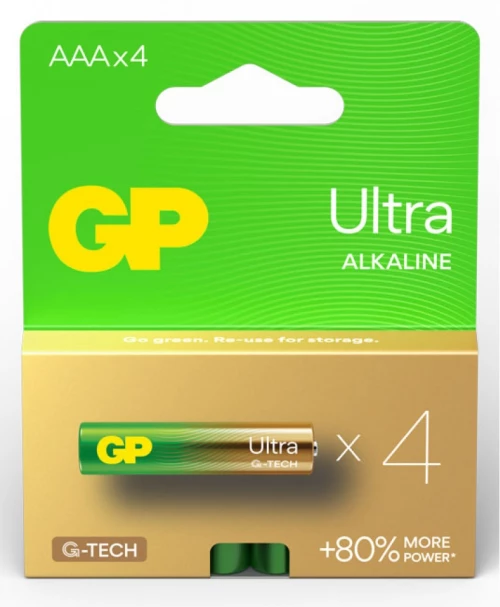 GP Batteries Ultra Αλκαλικές Μπαταρίες AAA 1.5V 4τμχ