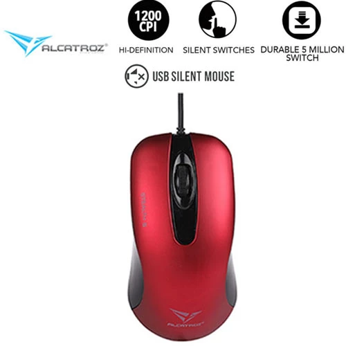 ALCATROZ USB Silent Ποντίκι Stealth 5 - Κόκκινο S5MR