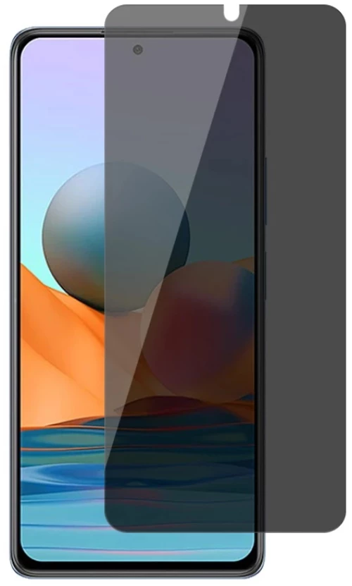 Privacy Tempered Glass FULL GLUE για Xiaomi Redmi Note 9s / Poco X3 / Poco F3 / Mi 11i - Φιμέ