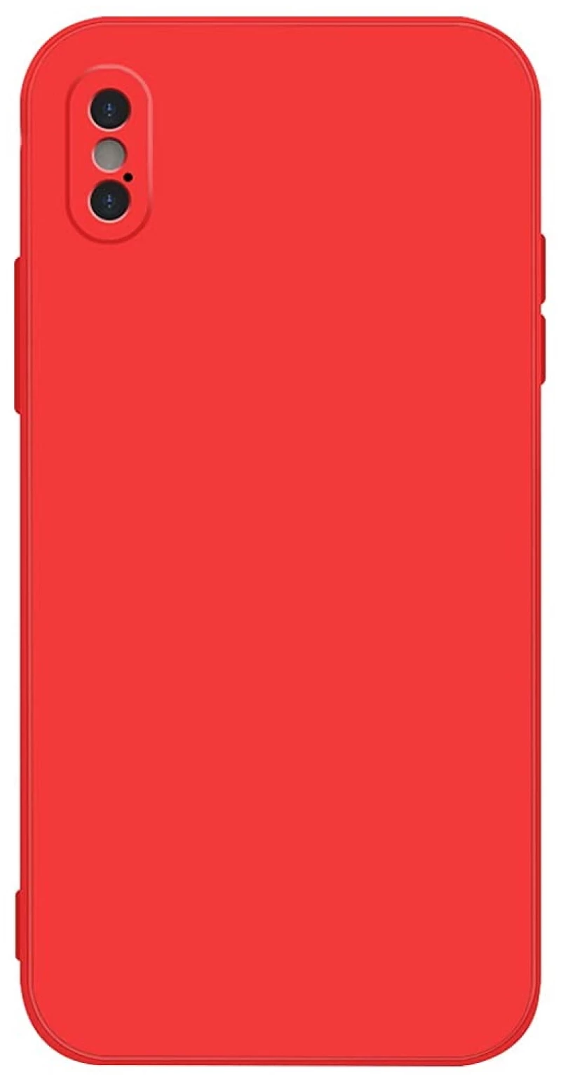 Θήκη TPU Σιλικόνης με Υφασμάτινη Επένδυση για iPhone X/XS - Κόκκινο