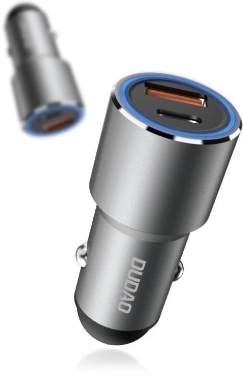 Φορτιστής Αυτοκινήτου Dudao USB Quick Charge 22.5 W / USB Type C PD - Γκρι