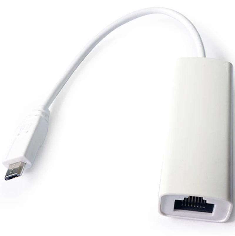 Gembird Προσαρμογέας Micro Usb 2.0 Ethernet Lan για Φορητές Συσκευές NIC-MU2-01 - Λευκό