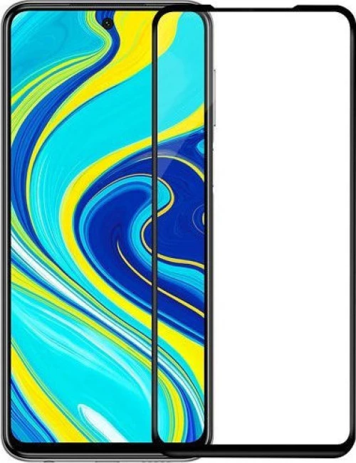 Tempered Glass FULL GLUE για Xiaomi Redmi Note 9 - Μαύρο Πλαίσιο